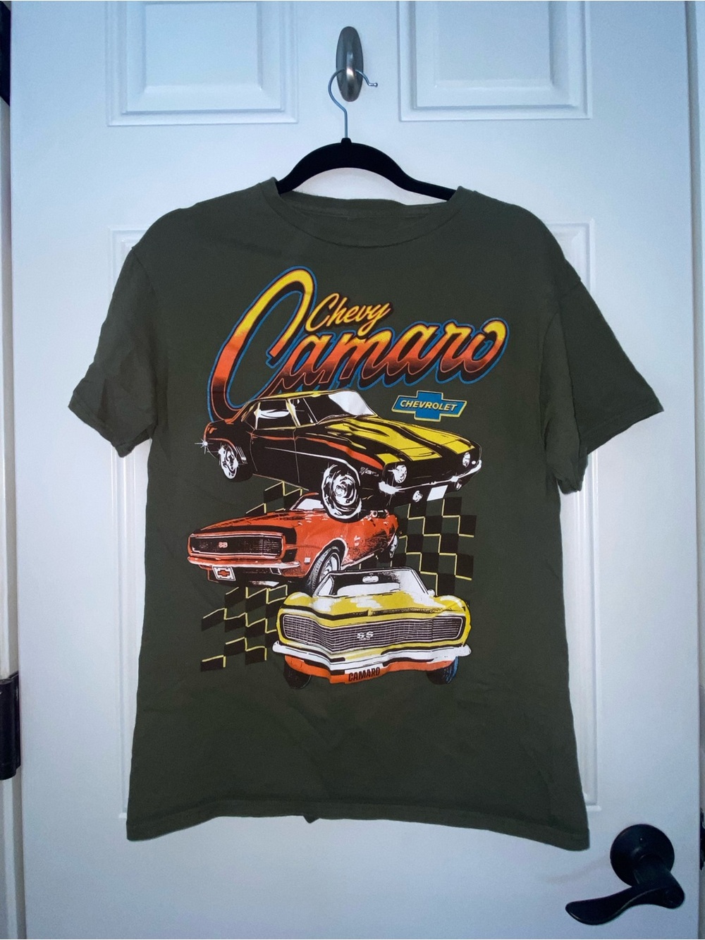 Chevy Camaro Graphic Tee - Olive Green